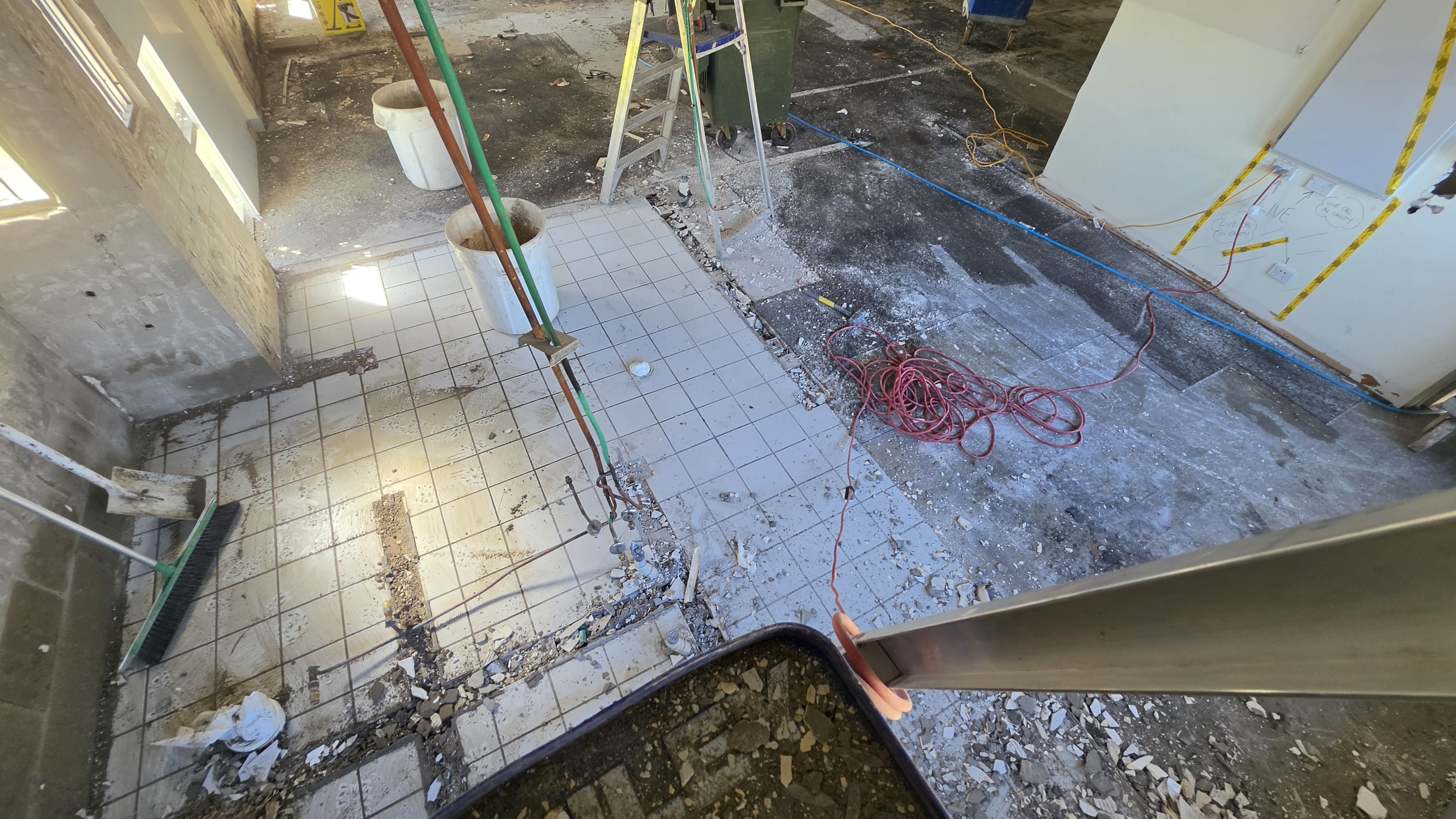 Floor tiles stripped, Mackay